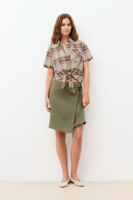 Chemise Clemence vert kaki femme
