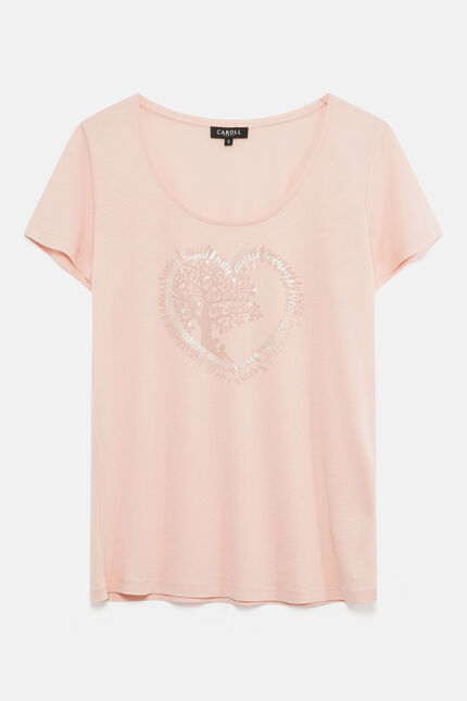 t-shirt janice toutes &agrave; l'&eacute;cole rose fushia femme