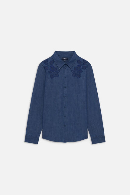 Chemise Brendabroderie denim stone femme