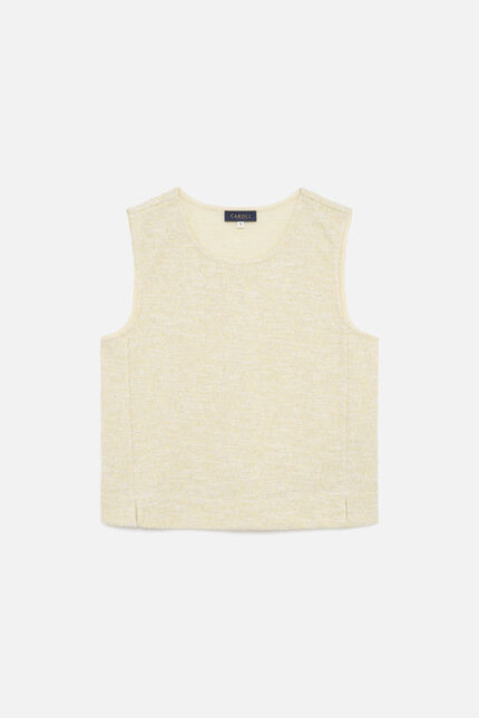 T-shirt Tlodie jaune pastel femme