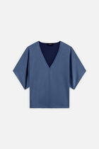Coulis shirt blue-grey woman