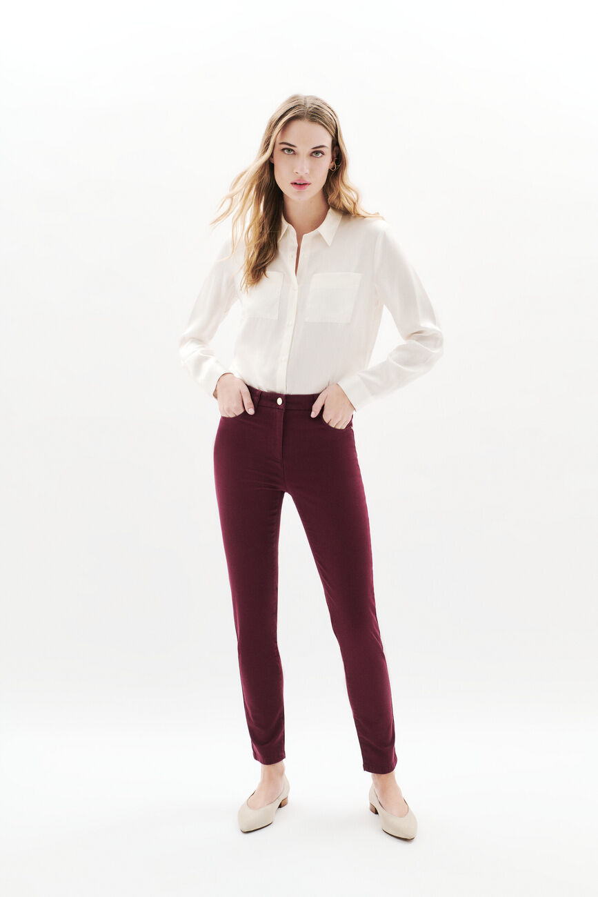 pantalon tony bordeaux femme