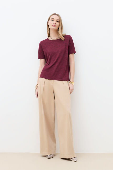 Camiseta Tmara burdeos mujer