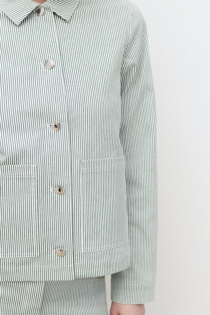 Veste Vaninastripe vert fonc&eacute; femme