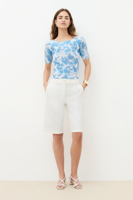 Short Permuda blanc femme
