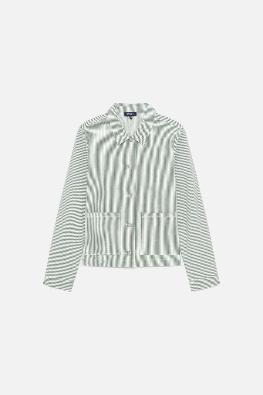Veste Vaninastripe vert fonc&eacute; femme