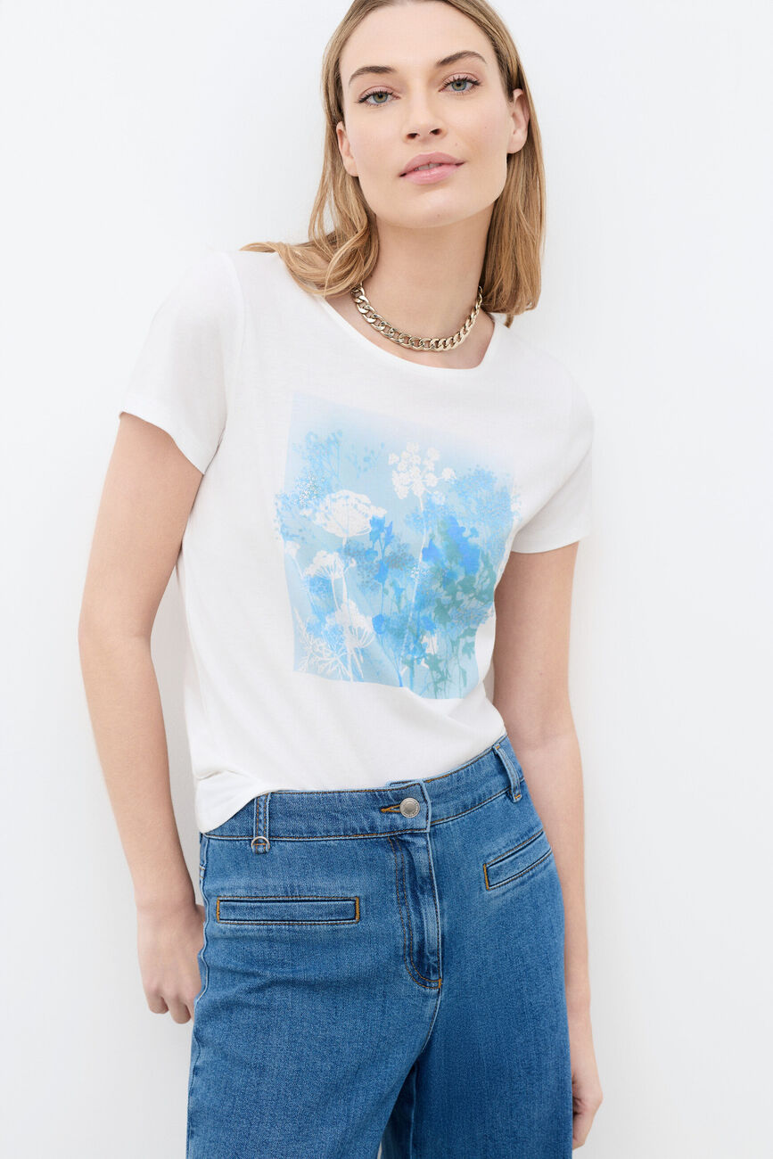 T-shirt All to School Taxime Gypso blue-grey woman