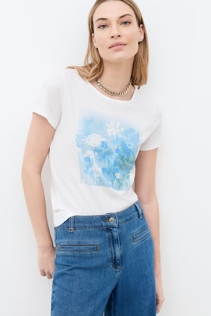 T-shirt Toutes &agrave; l'&eacute;cole Taxime Gypso bleu gris femme