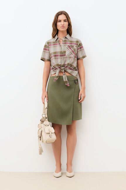Chemise Clemence vert kaki femme