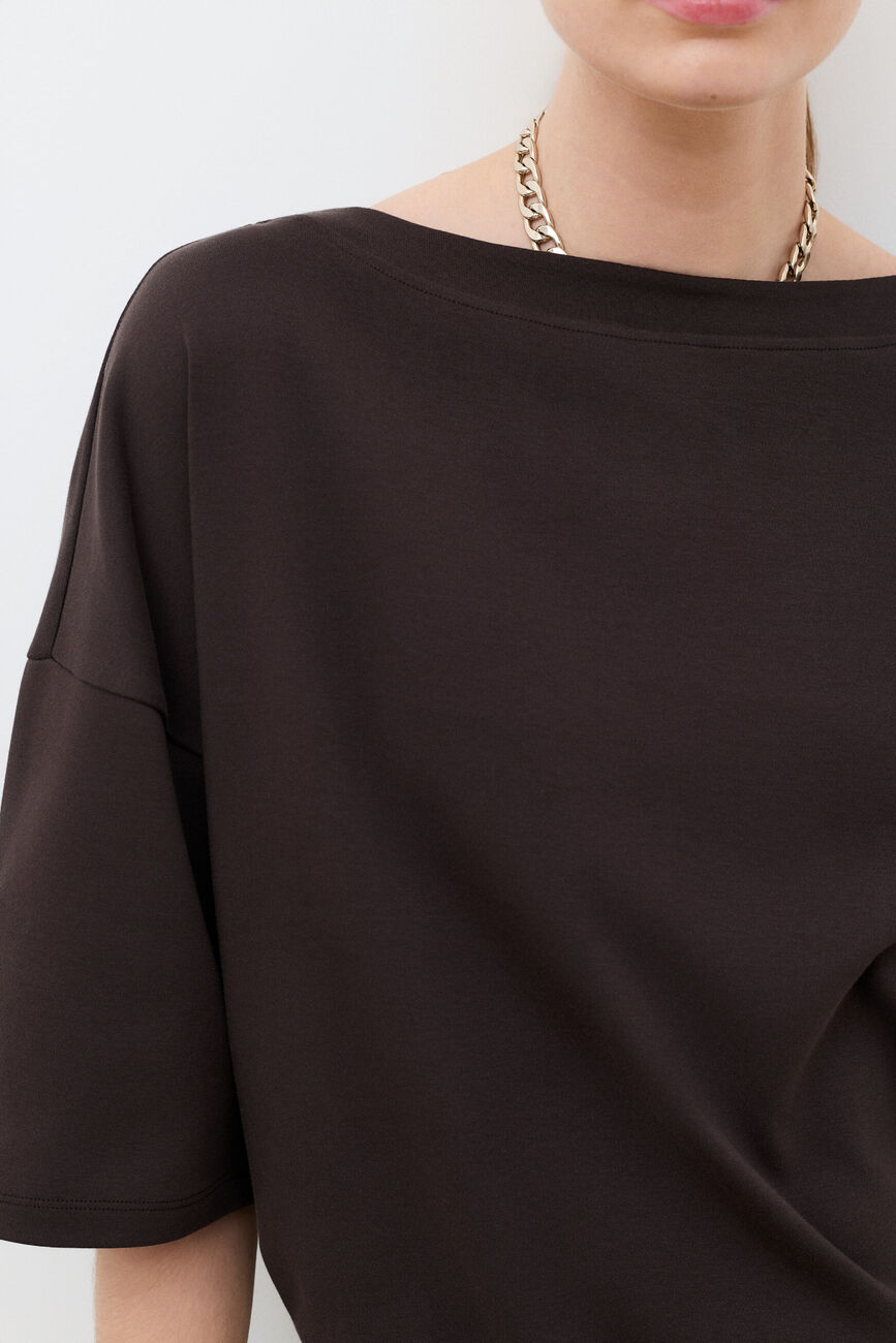 Maglietta Tcosi marron fonc&eacute; donna