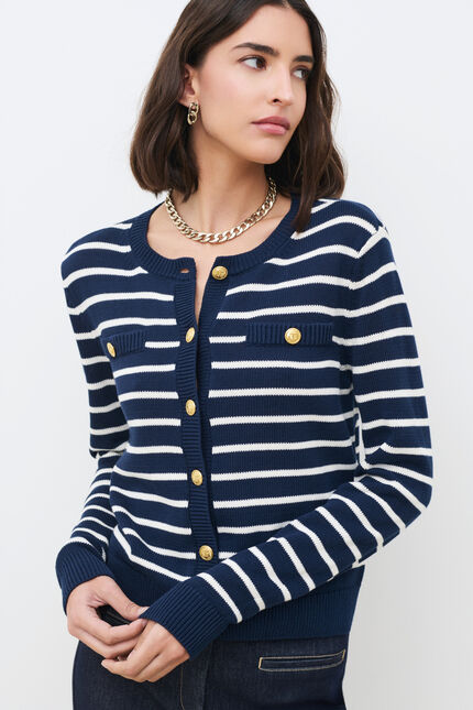 Veste Mrobin bleu marine femme