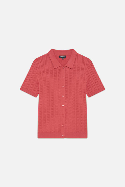 Pull Barbara rose framboise femme
