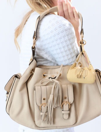 Tasche Victoria aus nat&uuml;rlichem Leder elfenbein damen