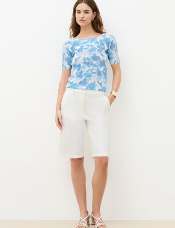 Short Permuda blanc femme