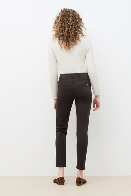 pantalon tony marron fonc&eacute; femme