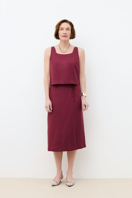 Chemise Cina bordeaux femme