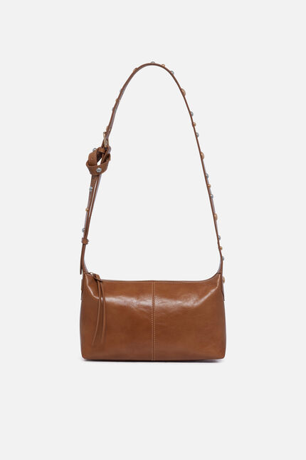 Sac Soa Stud en cuir naturel camel femme