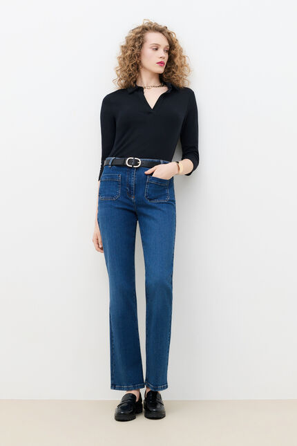Pantalon pelley denim denim stone femme