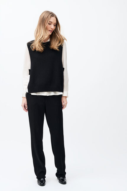 Poncho hevy noir femme