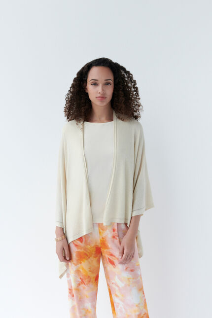 Poncho astrid ivoire femme