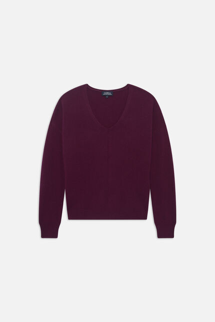 Pull Mthelmina 100% cachemire prune femme