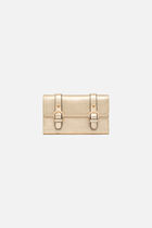 Thais wallet in natural leather gold woman
