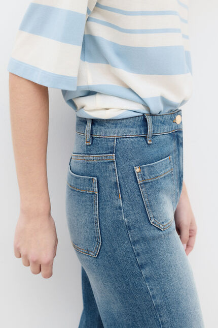 Pantalon Pelleycroppedj denim stone femme