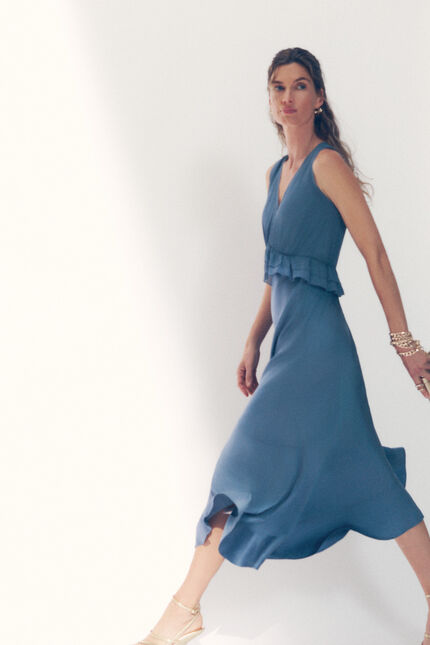 Robe Rconstance bleu gris femme