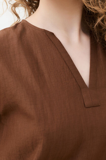 Chemise Castel marron fonc&eacute; femme