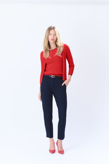 Pantalon psidiko2 bleu marine femme