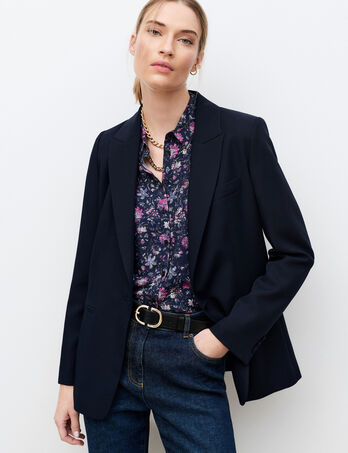 Veste Vpaule bleu marine femme