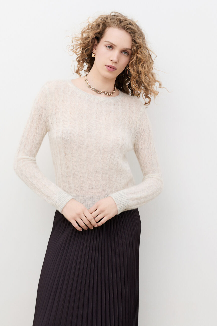 Pull Msydney ecru femme
