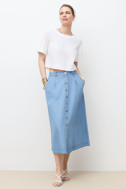 Jupe Jaloma denim baby bleu femme