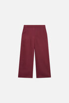 100% linen pandi trousers burgundy woman