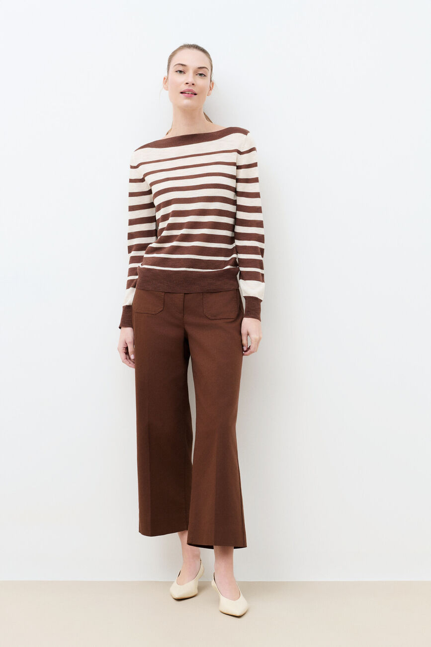 Pull Mwallis marron femme