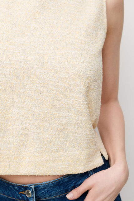 T-shirt Tlodie jaune pastel femme