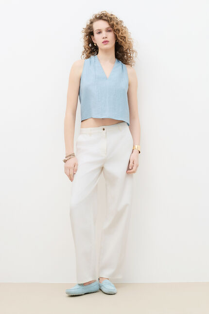 Pantalon Polairo creme femme
