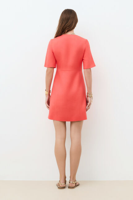 Robe Relena rouge corail femme