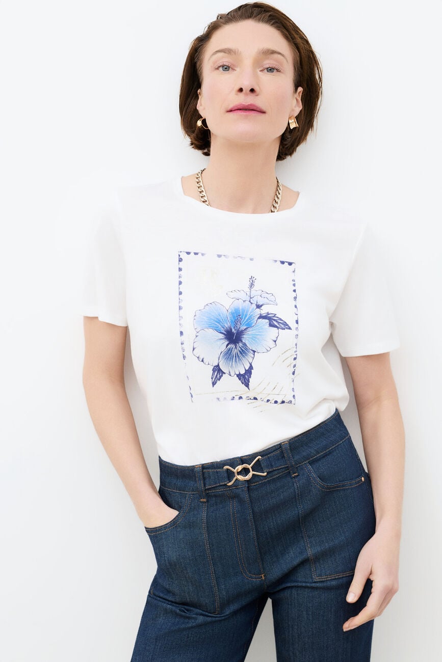 T-shirt Tim-Stamp navy blue woman