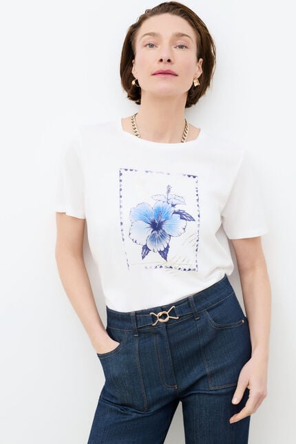 Camiseta Tim-Stamp azul-marinho mulher