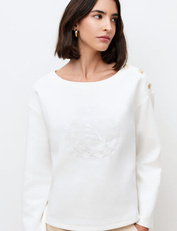 Sweatshirt Tmatys ecru donna