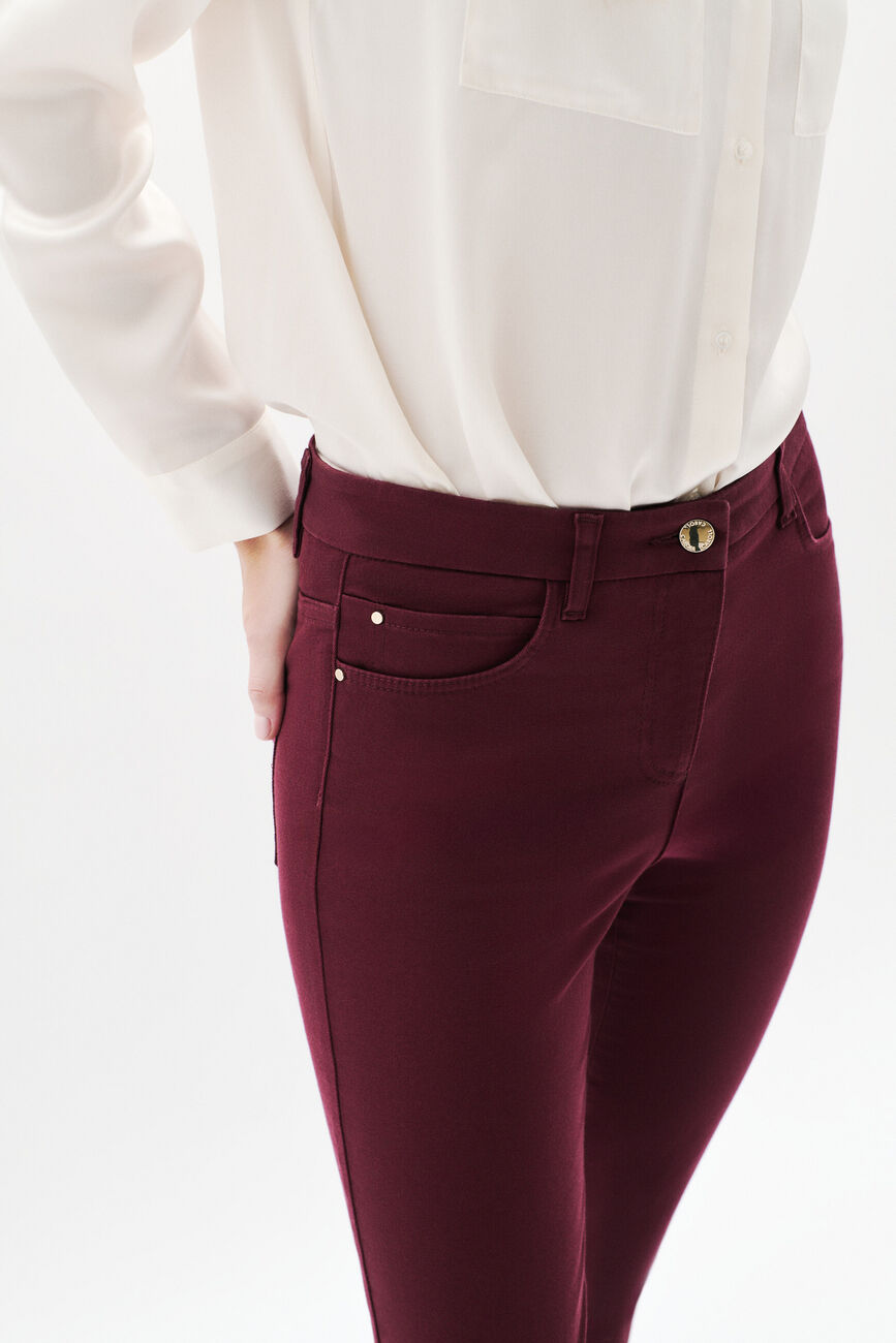 pantalon tony bordeaux femme