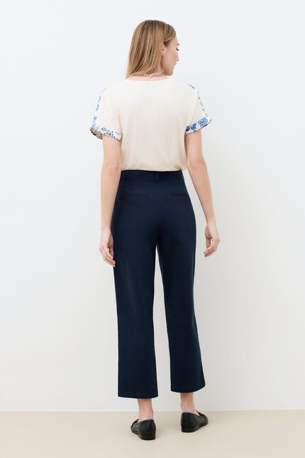 Pantalon Polynesie bleu marine femme