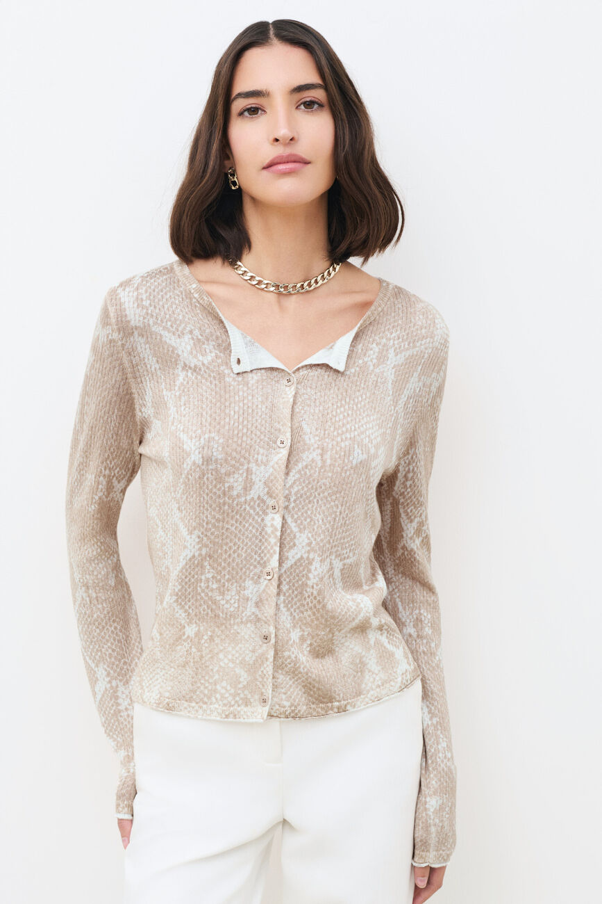 Cardigan Mstacy beige woman