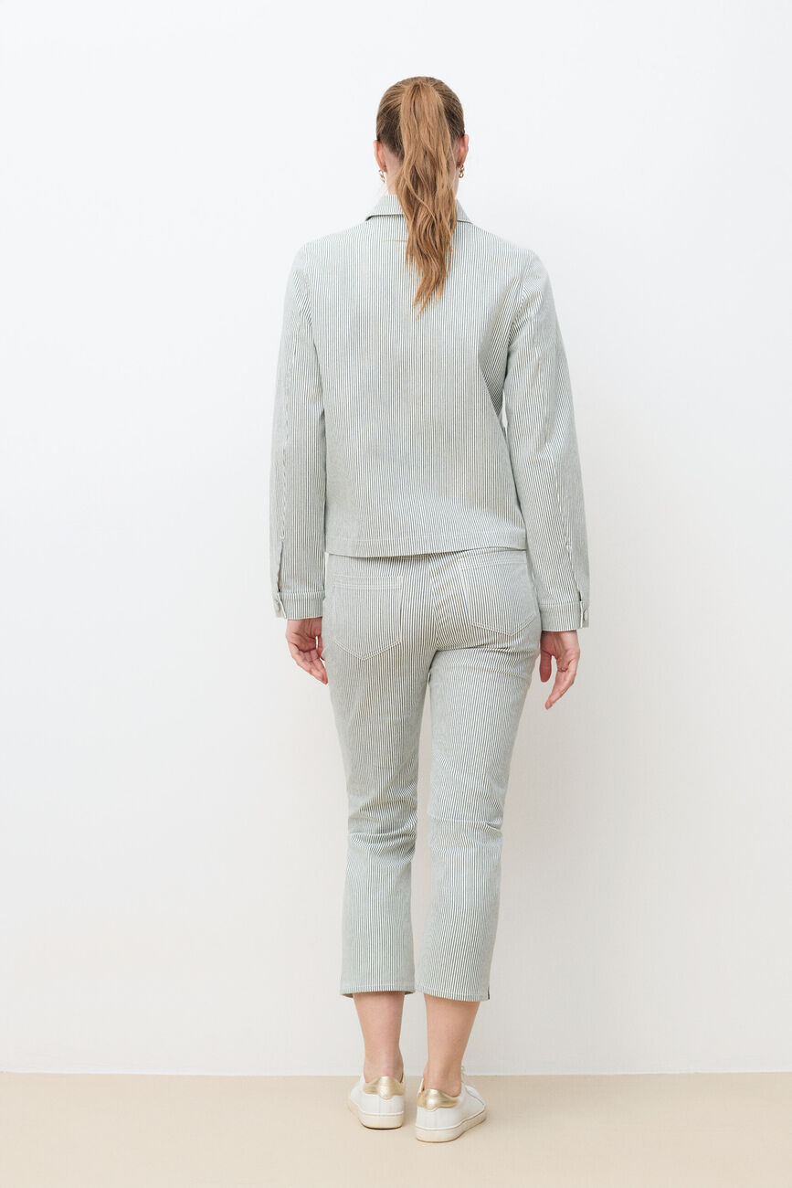 Veste Vaninastripe vert fonc&eacute; femme