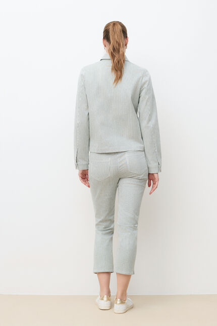 Veste Vaninastripe vert fonc&eacute; femme