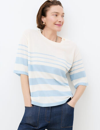 T-shirt Tnavire bleu ciel femme