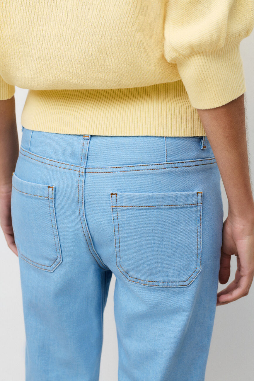 Broek Pmalleydenim lichtblauw vrouw