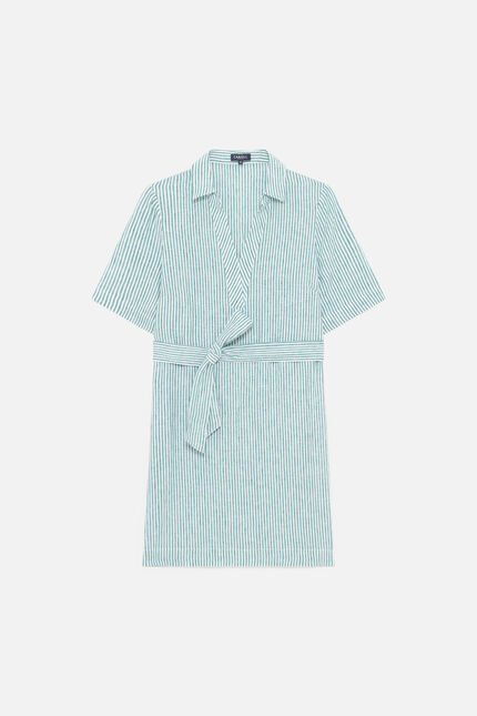 Robe Rvanille 100% lin vert femme