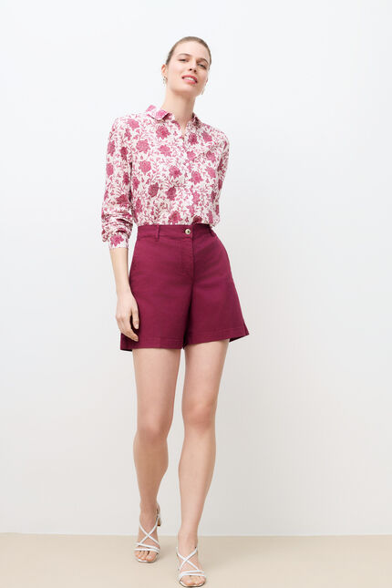 Short Simeo rose framboise femme